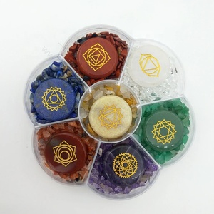 7 <strong>Chakra</strong> <strong>Engraved</strong> Words <strong>Stone</strong> Natural Seven <strong>Chakra</strong> Power <strong>Stone</strong> - Product Image 3