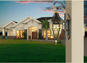 Royal Ampoule Lampe Extérieure Bronze Patiné Solaire Luminaire Mural Applique - Product Image 5