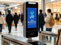 Dispositivo di Rilevamento Presenze F53 Impermeabile con Riconoscimento Facciale Dinamico, WiFi e Serratura Magnetica per Ufficio