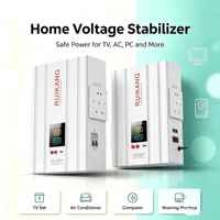 Stabilisateur de tension automatique monophasé mural 220V AC, multi-puissance, écran LCD, boîtier en aluminium, certifié CE, résistant à la chaleur et à l'humidité, pour la maison