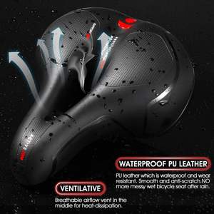 <span class=keywords><strong>Selle</strong></span> de vélo à double absorption des chocs pour hommes et femmes, coussin de siège en mousse à mémoire de forme confortable, design <span class=keywords><strong>large</strong></span> imperméable, <span class=keywords><strong>selle</strong></span> de vélo - Product Image 6