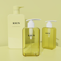 Bouteille d'emballage en plastique de vente chaude soins de la peau vide personnalisé 150ml 200ml 300ml 500ml bouteilles de pompe de lotion pour le corps carrées en PET