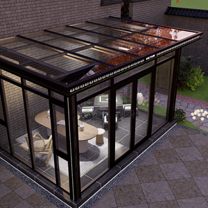 Sala de Estar de Vidro e Alumínio Personalizada Direto da Fábrica |   Novo Vidro Temperado Duplo de Alta Qualidade para Apartamentos Residenciais com Luz Solar - Product Image 2