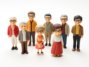 Personaliza tu propio diseño de vinilo familia muñecas juguetes conjunto casa de muñecas personas familia figura de acción Familia figuritas juego para niños - Product Image 4