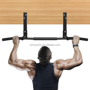 Barra de dominadas multifuncional de hierro fundido para montar en la pared, superficie antideslizante, para ejercicios en casa, entrenamiento TRX, color gris martillado, personalizable. - Product Image 4