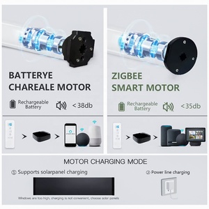 Bluetooth thông minh Tổng số màn lăn màu và rèm cho trong nhà cửa sổ cơ giới cho phòng khách nhà phòng ngủ đầy đủ bóng - Product Image 4