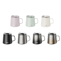 Nouvelle tasse de bureau moderne en acier inoxydable 316 à double paroi, isolée sous vide, mug de voyage thermique 6 heures, avec couvercle, 350 ml, sans BPA