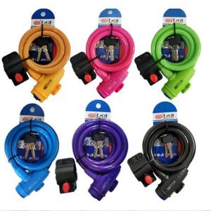 Candado de cable para bicicleta Jizhou Lock 5108, candado de alambre de acero con llaves para seguridad de bicicletas - Product Image 3