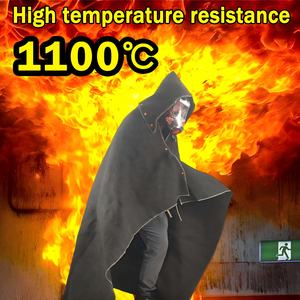 بطانية طوارئ للهروب من الحريق مصنوعة من ألياف الكربون والأراميد المقاومة للهب، حصيرة إنقاذ مضادة للحريق لمكافحة الحرائق، آمنة للمنزل والسيارة - Product Image 1