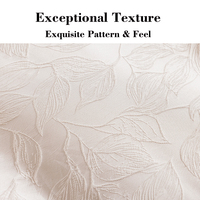 Parure de lit 4 pièces de haute qualité 100 % polyester 120 g/m² pour jacquard imprimé feuilles, patchwork uni, certifiée OEKO-TEX, toutes saisons