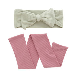 बच्ची का सिर का बंधन काटने का निशानवाला कपड़े लोचदार त्वचा के अनुकूल बच्चे हेडबैंड और धनुष बच्चे - Product Image 2