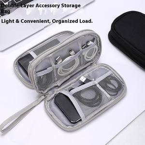 Venta directa de fábrica, bolsa de almacenamiento Digital de doble capa de viaje, libreta de tela multifuncional y soporte para boletos para sala de estar - Product Image 2