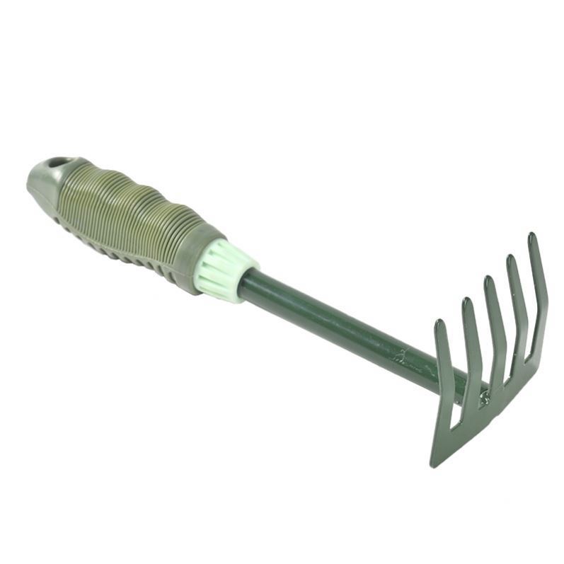 Iron Weeding Rake - Detachable Garden Tool With 6 Teeth