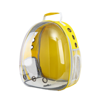 Sac à dos de voyage pour animaux de compagnie, respirant, luxueux et portable, avec coque en plastique transparente rigide, pour oiseaux