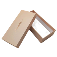 Boîte rigide robuste avec base et couvercle, prix négociable, en papier kraft recyclé, estampage à chaud et dorure, design ondulé personnalisable
