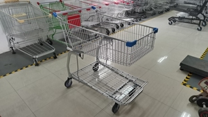 China Factory Custom150L Supermercado Carrito de compras Carrito de mano de estilo americano - Product Image 5