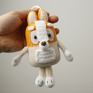 Colgante clásico de perro de dibujos animados tejido a mano para accesorio de bolso de ganchillo de hilo para muñecas - Product Image 4