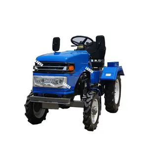 4WD Boerderij Mini Tractor Met Frontlader Met Gereedschap Gelede Trekker Lier Bos Tractor Beddengoed