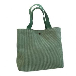 Polyester Corduroy Letter Pattern Customized Color <b>Medium</b> Size <b>Tote</b> Shopping <b>Bag</b> - Product Image 1