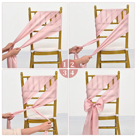 Ceinture de chaise en satin pour décoration de mariage chaise noeud couverture chaises noeuds papillon pour fête décor de mariage rustique bandes de bricolage