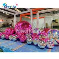 Boules réfléchissantes gonflables colorées bon marché d'usine de PVC/boules gonflables de miroir de Noël/ballons gonflables de miroir de boule