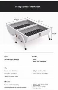 Portable <strong>Charcoal</strong> <strong>Grill</strong> Outdoor TableTop Barbecue Cooking <strong>Mini</strong> BBQ Smoker <strong>Grill</strong> - Product Image 4
