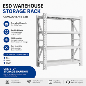Étagère de stockage en acier ESD légère Leenol, sans boulons, pour entrepôt d'électronique - Product Image 2