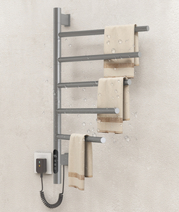 <span class=keywords><strong>Porte</strong></span>-serviettes chauffant électrique rotatif <span class=keywords><strong>pour</strong></span> salle de bain en acier inoxydable 304 - Product Image 2