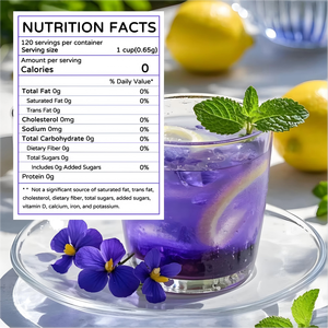 Té de Flores de Mariposa OEM 100% Natural Azul Rico en Antocianinas Sin Cafeína Cero Calorías Orgánico 120 Bolsas y Cajas - Product Image 2