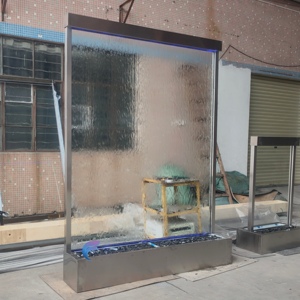 Fontaine murale en métal à prix compétitif avec panneau en verre pour la décoration intérieure - Product Image 4