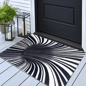 Color Welcome Mat Front Door Mat Non-Slip Rubber Outdoor Doormat Blank Black Commercial Logo Floor Entrance Mat