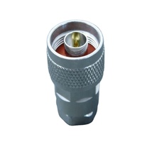 Abrazadera de enchufe macho tipo N de 50ohm Conector coaxial RF Cable alimentador de espuma de 1/4 "(chapado en oro interno)