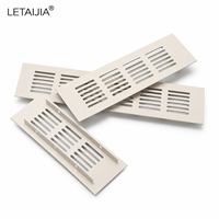 Grille de ventilation rectangulaire en alliage d'aluminium à fentes pour meuble de cuisine, armoire, panneau de circulation d'air, grille en maille