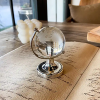 Globe terrestre en cristal K9 gravé sur mesure avec carte du monde, modèle en verre gravé au laser personnalisé, cadeau d'affaires, objet de collection