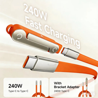 Cargador Rápido USB C Tipo-C de 240W, Adaptador Universal para Teléfono Móvil, Cable de Datos y Carga para Teléfono Móvil