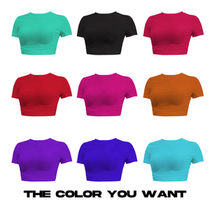 महिला ग्रीष्मकालीन कपड़े के लिए सबसे ऊपर, महिला कपास की सेक्सी फसल शीर्ष टी शर्ट - Product Image 2