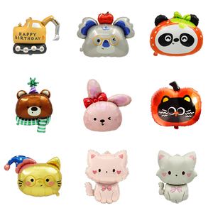 Yeni Gelen Parti Süsü Sevimli Kedi Şeklinde Karışık Renkli Folyo Balon Mutlu Doğum Günü Partisi Süslemesi - Product Image 5
