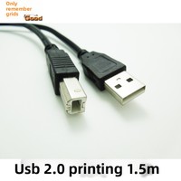 Langsung Dari Pabrik Kabel Printer USB-A ke USB Tembaga Murni Hitam PVC 1.5m
