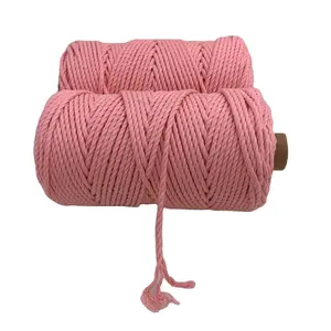 Wholesale Natural Strong Triple-Strand Rope Cotton Cords Cotton Rope Macrame