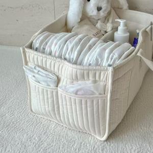 Sac fourre-tout personnalisé pour nouveau-né, sac de voyage multifonction en coton matelassé pour maman, sac de rangement pour couches - Product Image 5