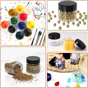 Botol PET Mulut Lebar Transparan 16oz 32oz 500ml 1000ml untuk Penyimpanan Makanan dengan Tutup Hitam - Product Image 4