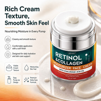 Crème hydratante pour le visage au rétinol anti-âge coréenne OEM, réparation rapide des rides, crème anti-âge quotidienne pour le visage avec rétinol et acide hyaluronique