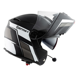HelmetmodulareBefastConnectconinterfonointegratoWhiteBlack - Product Image 3
