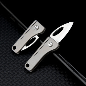 Couteau de poche pliable mini en alliage de titane, acier 7Cr, petit couteau utilitaire EDC pour ouvrir les colis, usage au bureau et en extérieur - Product Image 4