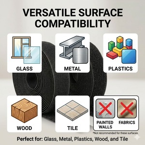 Nastro Adesivo Industriale con Gancio e Anello, Strisce di Fissaggio Autoadesive Resistenti, Nastro Adesivo in Nylon Premium - Product Image 6