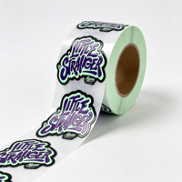 Pegatinas de PVC personalizadas con doble contorno irregular - Calcomanías impermeables con fuente de grafiti y revestimiento UV elevado opcional