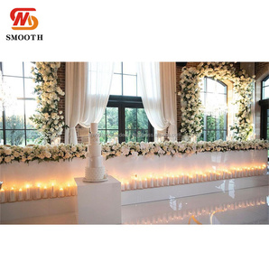 Suave elegante personalizado profesional blanco boda acrílico escenario plataforma diseño de escenario para eventos de boda - Product Image 1