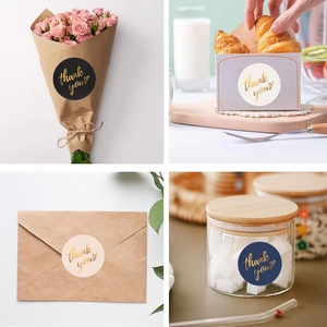 Adesivi di ringraziamento in lamina d'oro per piccole imprese - <span class=keywords><strong>Etichette</strong></span> <span class=keywords><strong>personalizzate</strong></span> all'ingrosso con logo per Shopify <span class=keywords><strong>Etsy</strong></span> - Rotolo impermeabile - Product Image 4