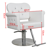 Fauteuil de coiffure rose personnalisé pour salon de beauté, avec décorations en diamant et fonction hydraulique, idéal pour les barbiers et les spas.
