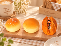 Ensemble de jouets anti-stress Squishy à montée lente en PU, imitation pain et desserts, vente en gros directe usine